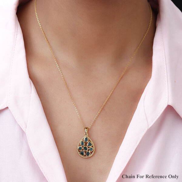 Grandidierit Anh&auml;nger 925 Silber vergoldet ca. 3,87 ct image number 2