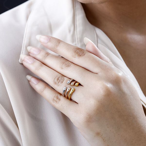 Lucy Q Drip Kollektion - Dreifarbige Stacking-Ring image number 2