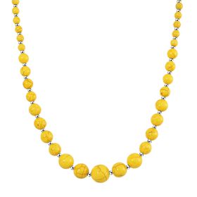 Gelbe Howlit Halskette, 45+5 cm Extender - 160 ct.