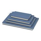 4-teiliges Notizbuch-Set mit Gummibandverschluss, Kunstleder und Papier, verschiedene Größen, Grau