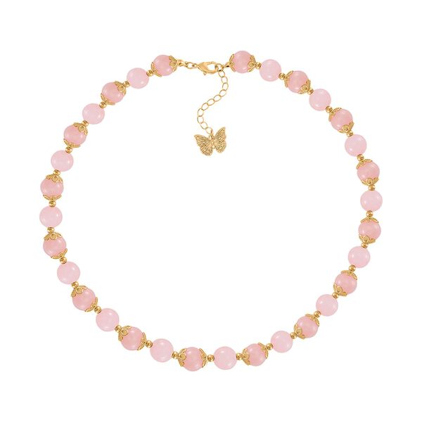 Rosenquarz Halskette, 45 cm - 420 ct. image number 3