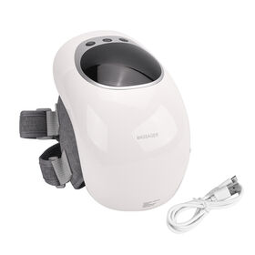 Knie-Massagegerät mit Vibrationsfunktion und Heißkompresse, ergonomisches Design, 24,5×14,5×14 cm, Weiß