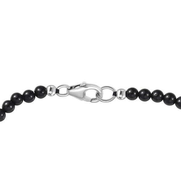 Muonionalusta Meteorit, Schwarzer Spinell Armband ca. 19 cm 925 Silber rhodiniert ca. 44.84 ct image number 4