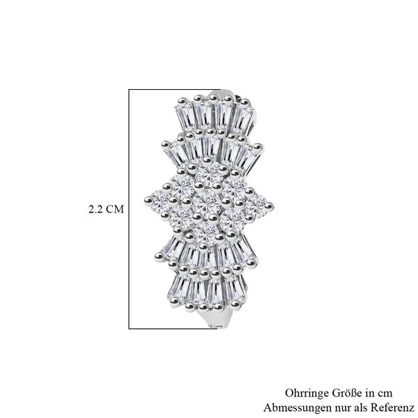 Moissanit Ballerina Creolen, 925 Silber rhodiniert - 1,93 ct. image number 6