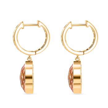 SHOPLC EXKLUSIV D'Joy Blattgold-Quarz Ohrringe 925 Silber 750 Gelbgold Vermeil ca. 8,58 ct.