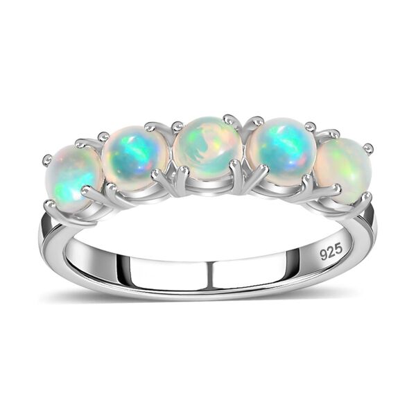 AA Nat&uuml;rlicher, &auml;thiopischer Welo Opal Ring 925 Silber platiniert (Gr&ouml;&szlig;e 21.00) ca. 0,83 ct image number 5