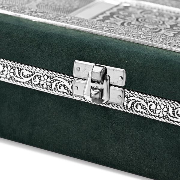 Handgefertigte, oxidierte Schmuckbox mit Lebensbaum-Pr&auml;gung, 24,2x15x7 cm image number 6