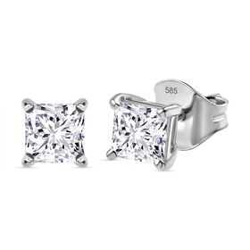 LUXURIANT DIAMOND- SGL zertifizierte VS-EF Labor Diamant Ohrringe in 585 Weißgold - 1 ct.