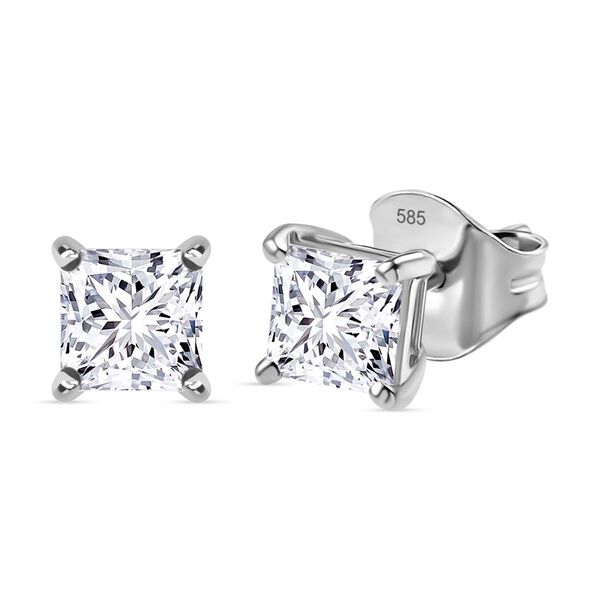 LUXURIANT SGL zertifizierte VS-EF Labor Diamant Ohrringe in 585 Wei&szlig;gold - 1 ct.