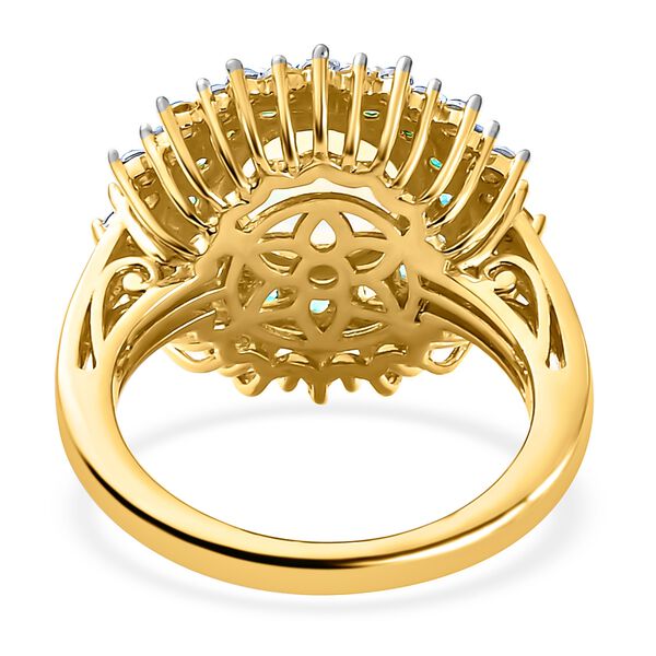 Natürlicher, äthiopischer Opal und Smaragd-Ring - 2,48 ct. image number 6