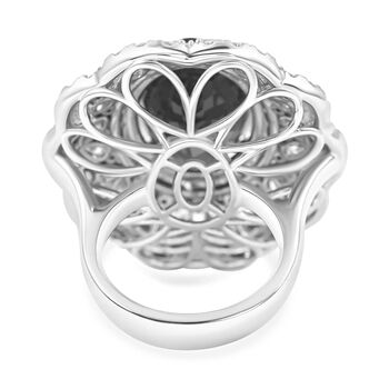 Chairman's Vault Collection - zertifiziert und gepr&uuml;ft RHAPSODY AAAA Tansanit und VS-EF Diamant Ring in 950 Platin - 20,10 ct.