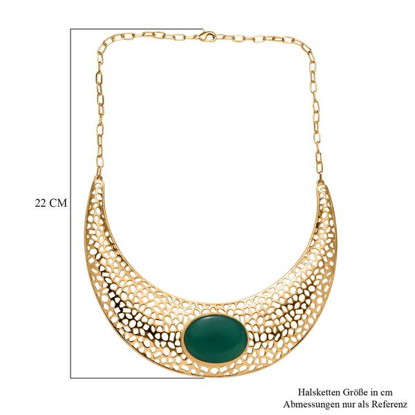 Gr&uuml;ne Onyx-Halskette, 45 cm - 65,82 ct. image number 5