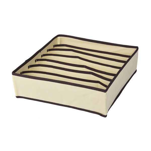 4er-Set Unterw&auml;sche-Aufbewahrungsboxen, Gr&ouml;&szlig;e: 28x14 cm 32x15 cm, 32x32 cm, 30x16 cm und 32x31,5 cm, Beige image number 3