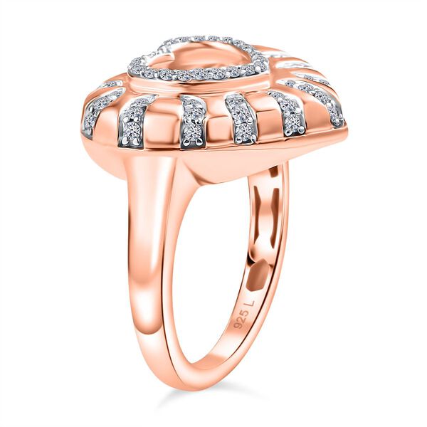 LUXURIANT SI Labor Diamant Ring, 925 Silber E-Beschichtung Ros&eacute;gold - 0,36 ct. image number 5