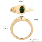 Natürlicher Chromdiopsid und Zirkon Ring 925 Silber vergoldet (Größe 16.00) ca. 0,59 ct image number 6