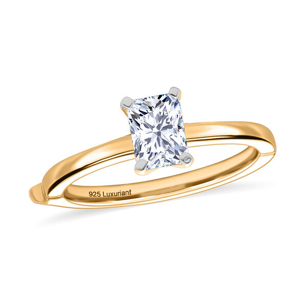 LUXURIANT SGL zertifizierter SI-GH Labor Diamant Ring, 925 Silber 750 Gelbgold Vermeil - 1 ct. image number 3