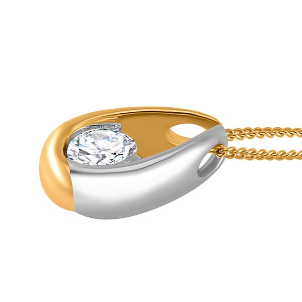 Moissanit Anh&auml;nger mit 45cm Kette - 0,44 ct. image number 4