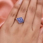 AAA Tansanit-Ring, 925 Silber platiniert  ca. 1,89 ct image number 2