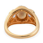 Natürlicher, äthiopischer Opal und Tansanit-Ring, 925 Silber Gelbgold Vermeil  ca. 1,73 ct image number 5
