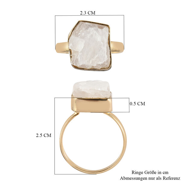 Handgearbeiteter Regenbogen Mondstein-Ring, 925 Silber vergoldet  ca. 8,00 ct image number 6