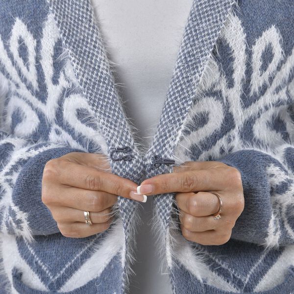 TAMSY - Kuschelweicher, geschmeidiger Cardigan, 110x82cm, grau image number 9