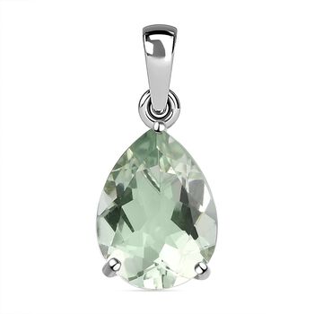 Gr&uuml;ner Amethyst Anh&auml;nger, 925 Silber platiniert ca. 7,53 ct