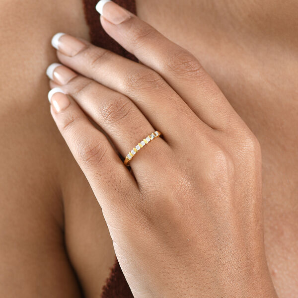 LUXURIANT SI-GH Labor Diamant Ring, 925 Silber 750 vergoldet - 0,20 ct. image number 2