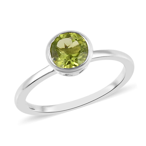 Nat&uuml;rlicher Peridot-Ring, 925 Silber  ca. 0,88 ct image number 4