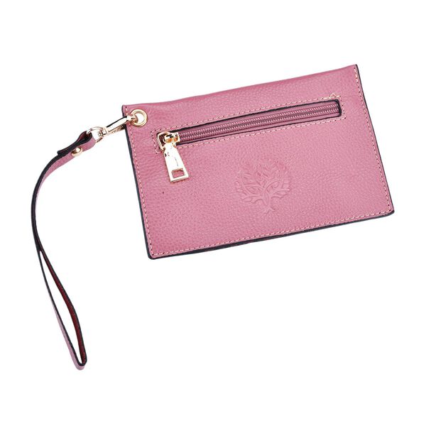 2er-Set Echtleder-Shopper, stilvolle Handtaschen mit passendem Reißverschluss-Etui, Rosa image number 9