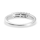 Diamant Band Ring 925 Silber Platin-Überzug image number 5