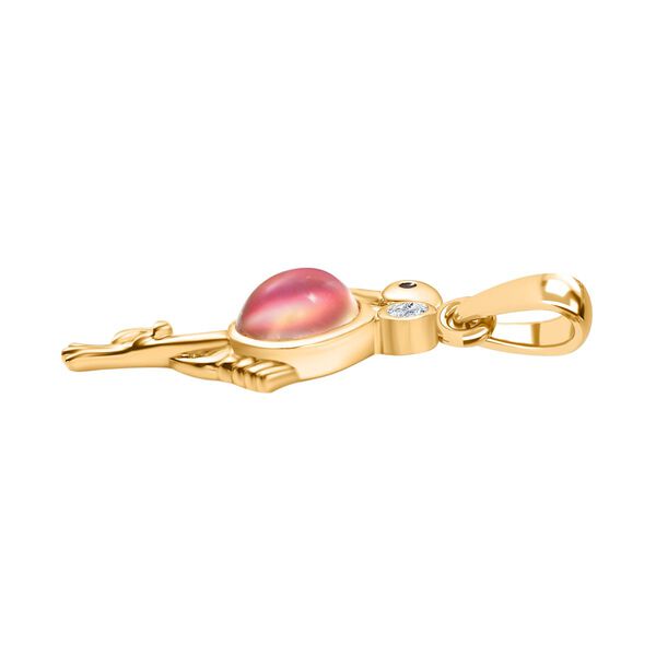 Flamingo Mondstein und Zirkon Anh&auml;nger - 0,97 ct. image number 4