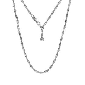 Verstellbare Twisted-Singapur Diamantschliff-Halskette in Silber, 60cm