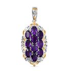 Afrikanischer Amethyst Anhänger Messing ca. 4.82 ct