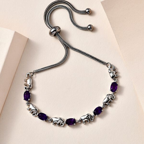 Flexibles afrikanisches Amethyst-Armband, 25,5 cm - 2,25 ct. image number 8