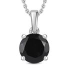 Schwarzer Spinell Schmuckset Edelstahl ca. 4,18 ct.