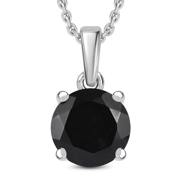 Schwarzer Spinell Anhänger mit 50cm Kette - 5 ct. image number 0