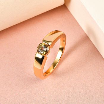 AA nat&uuml;rlicher, goldener Tansanit-Ring - 0,50 ct.