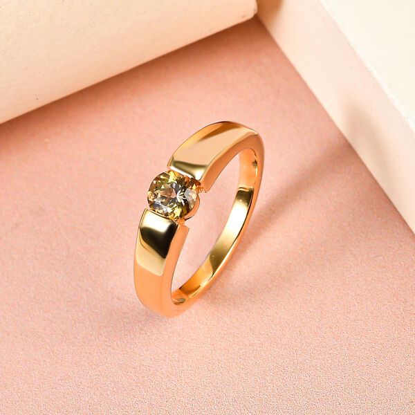 AA nat&uuml;rlicher, goldener Tansanit-Ring - 0,50 ct. image number 2