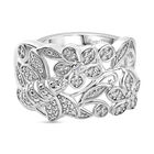 EVER TRUE Weißer Diamant Ring Nickelfreies Messing, Silberfarben  (Größe 20.00)