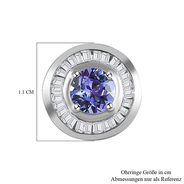 Tansanit und Diamant-Ohrstecker - 1,35 ct. image number 5