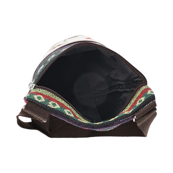 Crossbody Tasche mit Lotusmuster und verstellbarem Gurt, 21&times;28 cm image number 4