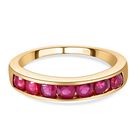 Afrikanischer Rubin (Fissure gefüllt) Ring, 925 Silber vergoldet (Größe 17.00) ca. 1.33 ct