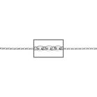 925 Silber rhodiniert Kette, ca. 50 cm