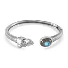 Labradorit Armreif 20 cm Edelstahl ca. 7,25 ct