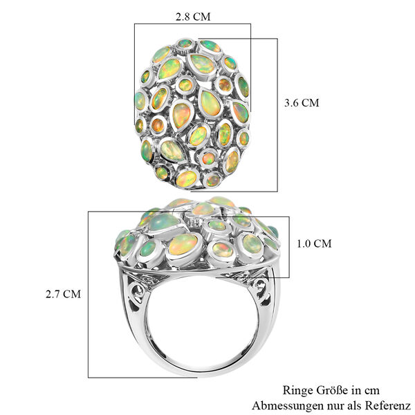 Nat&uuml;rlicher, &auml;thiopischer Welo Opal-Ring, 925 Silber platiniert  3,88 Carat ca. 3,96 ct image number 7