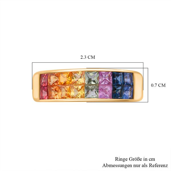 AAA Regenbogen Saphir Ring in 585 Gold - 2,38 ct. image number 6