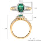 AAA Kagem sambischer Smaragd und Diamant-Ring - 1,38 ct. image number 6