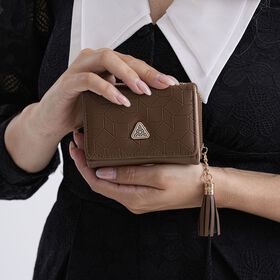 PU-Geldbörse mit RFID-Schutz, 11x8x4cm, Braun