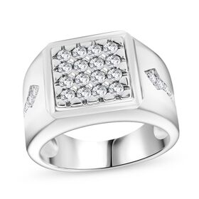 Lustro Stella weißer Zirkonia Herrenring