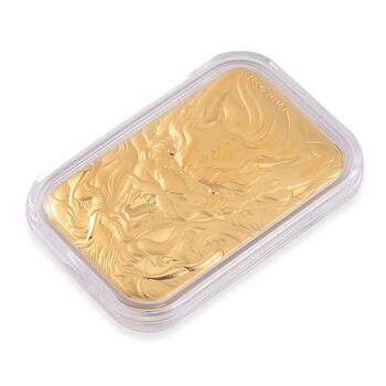 Gold-Barren mit Drachen-Motiv in 999 Gold